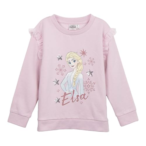 CERDÁ LIFE'S LITTLE MOMENTS Unisex Kinder Sudadera Cotton Brushed Frozen Sweatshirt, Helles Pink, 7 Jahre von CERDÁ LIFE'S LITTLE MOMENTS