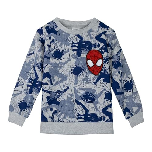 CERDÁ LIFE'S LITTLE MOMENTS Unisex Kinder Sudadera Cotton Brushed Spiderman Sweatshirt, Grau, 7 Jahre von CERDÁ LIFE'S LITTLE MOMENTS