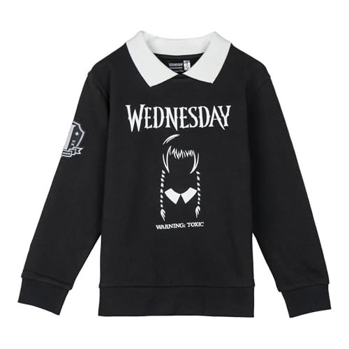 CERDÁ LIFE'S LITTLE MOMENTS Unisex Kinder Sudadera Cotton Brushed Wednesday Sweatshirt, Dunkelgrau (Dark Gray), 12 Jahre von CERDÁ LIFE'S LITTLE MOMENTS