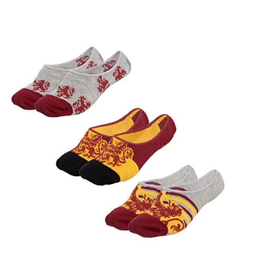 CERDÁ LIFE'S LITTLE MOMENTS Unisex Pack x 3 Sneakersocken Harry Potter Motiven Bedruckt | Aus 90% Baumwolle, Polyester und 5% Elastan Hergestellt-Offizielle Lizenz von Warner Bros, Multicolor, Regular von CERDÁ LIFE'S LITTLE MOMENTS