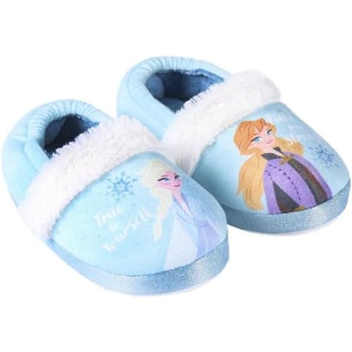 CERDÁ LIFE'S LITTLE MOMENTS - Winter Geschlossene Hausschuhe Kinder Mädchen von Anna und Elsa [ Die Eiskönigin ] - Rutschfeste TPR Sohle und Gepolsterte Brandsohle - Offizielle Lizenz von Disney von CERDÁ LIFE'S LITTLE MOMENTS