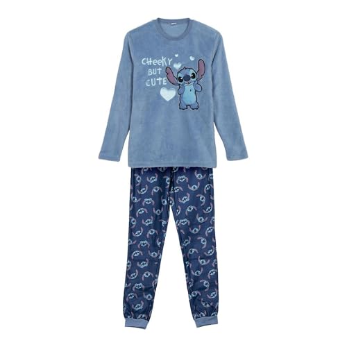CERDÁ LIFE'S LITTLE MOMENTS Women's KORALLENFARBENER Fleece-Schlafanzug MIT Langen ÄRMELN Pajama Set, BLAU, XS von CERDÁ LIFE'S LITTLE MOMENTS