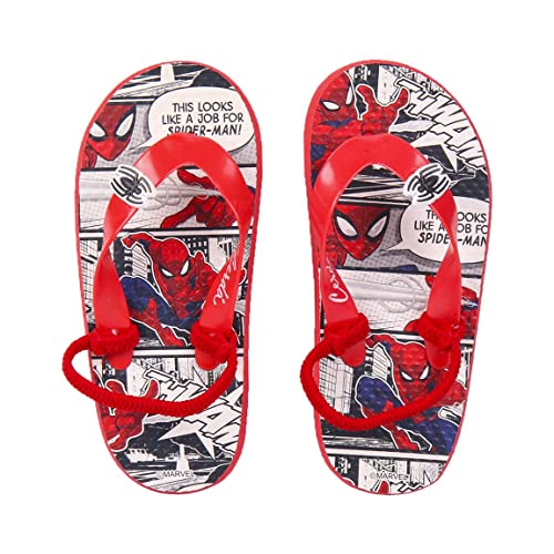 CERDÁ LIFE'S LITTLE MOMENTS Zehentrenner Junge mit hochwertigen Motiven von Spiderman Bedruckt | Sandalen Sommer mit Eva Sohle-Offizielle Lizenz Marvel, Rot, 32 EU von CERDÁ LIFE'S LITTLE MOMENTS