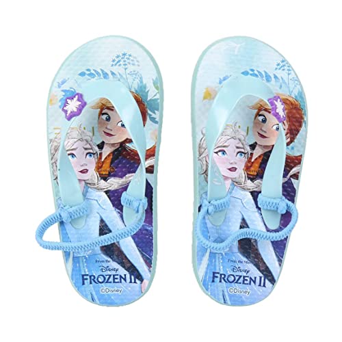 CERDÁ LIFE'S LITTLE MOMENTS Zehentrenner Mädchen mit hochwertigen Motiven von Eiskönigin 2 Bedruckt | Sandalen Sommer mit Eva Sohle-Offizielle Lizenz Disney, Blau, 32 EU von CERDÁ LIFE'S LITTLE MOMENTS