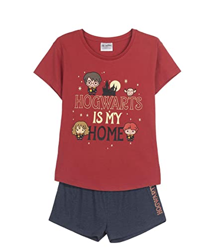 CERDÁ LIFE'S LITTLE MOMENTS - Schlafanzug für Damen von Harry Potter | Schlafanzug Baumwolle 100% aus 2 Teile zusammengesetzt (Pyjamahose + Oberteil) - Offizielle Lizenz von Warner Bros von CERDÁ LIFE'S LITTLE MOMENTS