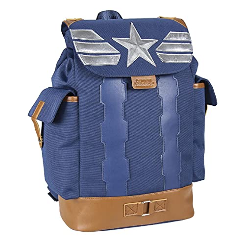 Cerdá Unisex-Kinder Mochila Casual Viaje Capitan Avengers Captain America Lässiger Reiserucksack, Mehrfarbig, 27.0 x 42.0 x 14.0 cm, CRD-2100002863 von CERDÁ LIFE'S LITTLE MOMENTS