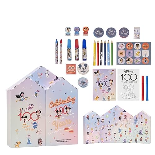 Disney Adventskalender - Mit 24 Überraschungen vor Weihnachten - Enthält Schreibwaren, Filzstifte und Sticker - Original Produkt in Spanien Designed von CERDÁ LIFE'S LITTLE MOMENTS