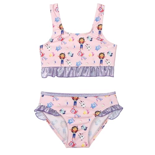 Gabby's Dollhouse Kinderbikini - Rosa - Größe 3 Jahre - Badeanzug für Mädchen - 85% Polyester und 15% Elasthan - 210 g/m² - schnelltrocknend - Original Produkt entworfen in Spanien von CERDÁ LIFE'S LITTLE MOMENTS