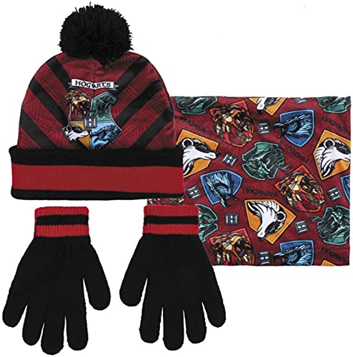 Harry Potter Kids Hat Snood and Gloves Set - Multicolor - 4-8 Years von CERDÁ LIFE'S LITTLE MOMENTS