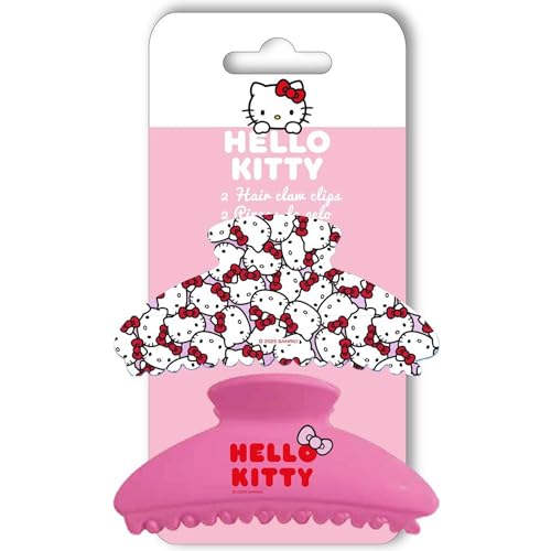 Hello Kitty Sanrio Haarspangen | 2 große Klauen im Kawaii Design, lebendige Farben und fester Halt für Mädchen und Teenager von CERDÁ LIFE'S LITTLE MOMENTS