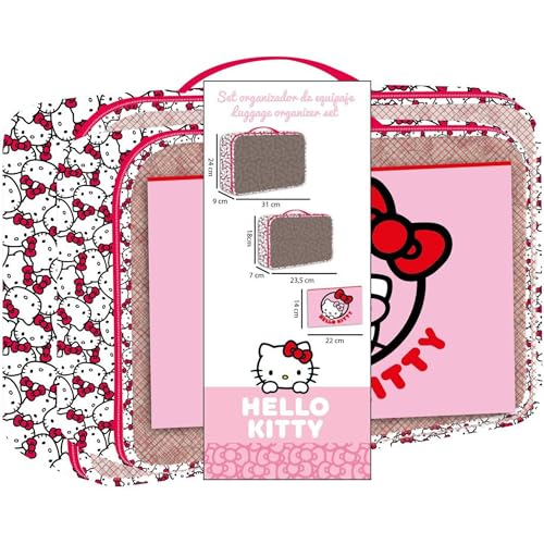 Kulturbeutel für Reisen, Set Hello Kitty, Make-up-Set mit Kawaii-Design für Mädchen und Frauen von CERDÁ LIFE'S LITTLE MOMENTS