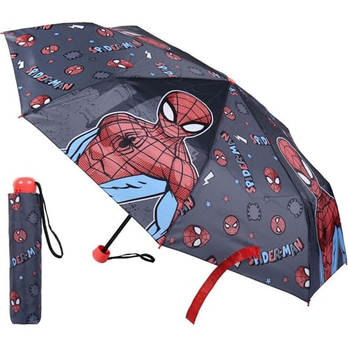 Marvel Regenschirm für Kinder mit Avengers und Spiderman – Kinderschirm windfest mit Superhelden-Motiven und ergonomischem Griff von CERDÁ LIFE'S LITTLE MOMENTS