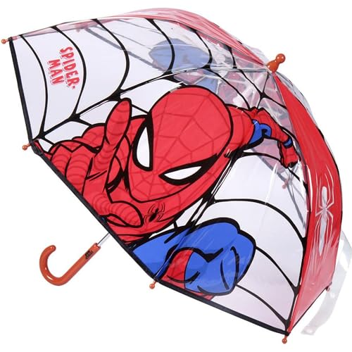 Marvel Regenschirm für Kinder mit Avengers und Spiderman – Kinderschirm windfest mit Superhelden-Motiven und ergonomischem Griff von CERDÁ LIFE'S LITTLE MOMENTS