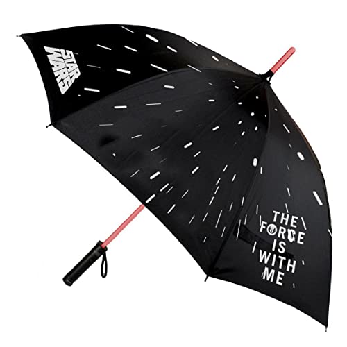 Star Wars Regenschirm - Regenschirm in Schwarz mit Rotem Laserschwert Griff - Manuelles Öffnen - Aus 100% Polyester mit Fiberglasgestell - Original Produkt in Spanien Designed Star Wars Regenschirm - Regenschirm in Schwarz mit Rotem Laserschwert Griff - Manuelles Öffnen - Aus 100% Polyester mit Fiberglasgestell - Original Produkt in Spanien Designed von CERDÁ LIFE'S LITTLE MOMENTS