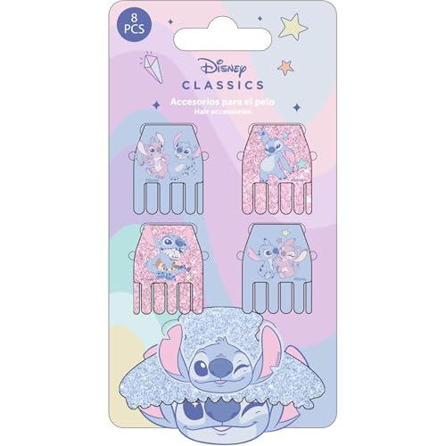 Stitch Disney Classics Haarkamm Set | Kinder Zubehör mit Glitzer und Lilo & Stitch Design von CERDÁ LIFE'S LITTLE MOMENTS