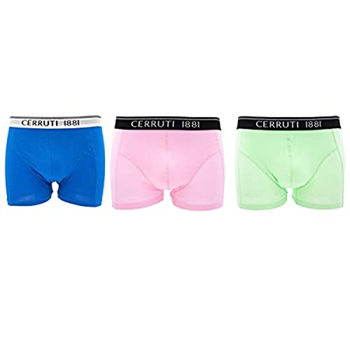 CERRUTI 1881 3er Pack Boxershorts Fantasie, Marineblau, Rosa, Grün, L von CERRUTI 1881