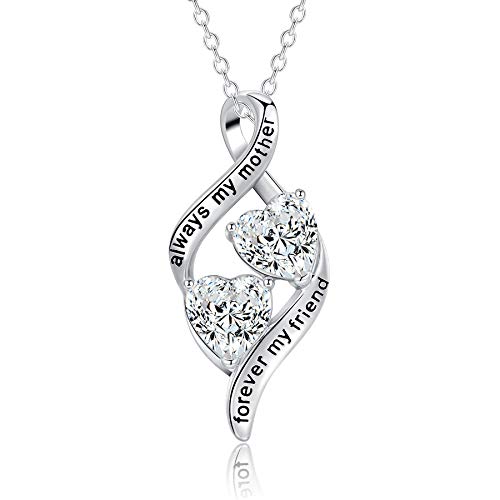 CERSLIMO Halskette Silber 925, Geschenk Muttertag Kette für Mutter mit Geschenkbox, Herzkette Anhänger Muttertagsgeschenk Geburtstagsgeschenk für Mama Damen Frauen von CERSLIMO