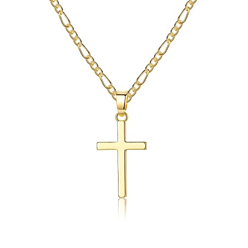 CERSLIMO Kreuz Kette Herren Damen, Kette mit Kreuz Gold Halskette Anhänger Kreuz für Mädchen Jungen Freund von CERSLIMO