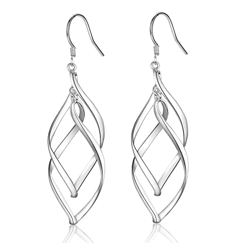 CERSLIMO Ohrringe Silber 925 Hängend Diamant Hängeohrringe Lang Silberohrringe Damen Frauen Schmuck Weihnachtsgeschenke von CERSLIMO