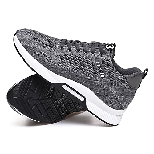 Aufzug Schuhe Herren 2,36 Zoll Elevator Schuhe Schnürhalbschuhe Leichte Atmungsaktiv Anzugschuhe Lace-up Sportschuhe Freizeitschuhe Grau 43 von CERYTHRINA