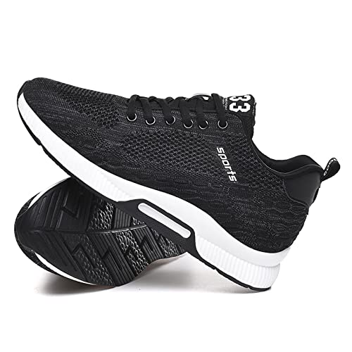 Aufzug Schuhe Herren 2,36 Zoll Elevator Schuhe Schnürhalbschuhe Leichte Atmungsaktiv Anzugschuhe Lace-up Sportschuhe Freizeitschuhe Schwarz 42 von CERYTHRINA