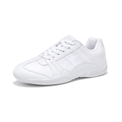 CERYTHRINA Damen Cheerleader Schuhe Weiß Cheerleading Mädchen Tanzschuhe Varsity Yoga Aerobic Tanzsneaker Gymnastik Outdoor Leichtgewicht Atmungsaktiv White 41 von CERYTHRINA