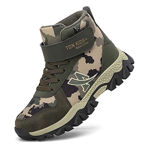 CERYTHRINA Jungen Mädchen Wanderschuhe Trekkingschuhe Wasserdicht Kinder rutschfest Outdoor Abenteuer Wanderstiefel Warm Gefütterte Winterschuhe Cotton 31 von CERYTHRINA