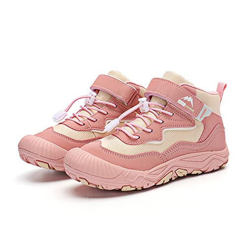 CERYTHRINA Kinder Wanderschuhe Jungen Mädchen rutschfest Leicht Trekkingschuhe Atmungsaktiv Sportschuhe Trekking Wanderstiefel Rosa 26 von CERYTHRINA