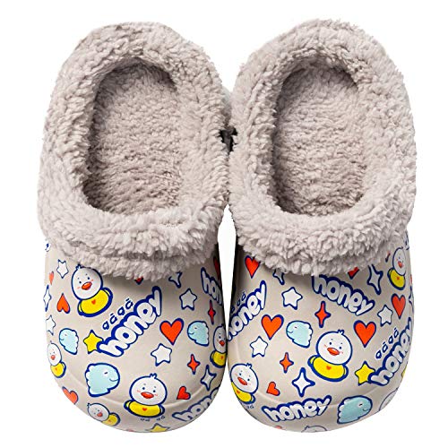 CERYTHRINA Unisex Kinder Classic Lined Kids Clogs Gefütterte Kinder Clogs für Jungen und Mädchen mit Fell Hausschuhe Schlappen Gummi Winter Schuhe Pantoffel Clocks Pantoletten Kinderschuhe von CERYTHRINA