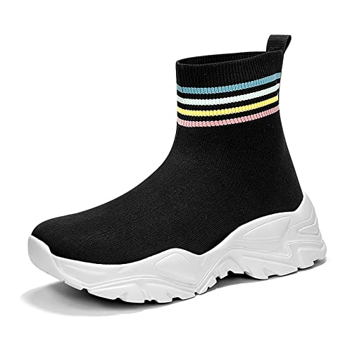 Herren Damen Turnschuhe Leichtgewichts Atmungsaktiv Straßenlaufschuhe Mesh Freizeit Walkingschuhe Freizeitschuhe Outdoor Bequem Wanderschuhe Sportschuhe Workout Jogging Running Schwarz/Weiß 40 von CERYTHRINA