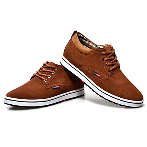 Herren Derby Schnürhalbschuhe Anstieg 2,36 Zoll Flanell Rindsleder Oxford-Schuh Anzugschuhe Braun 41 von CERYTHRINA