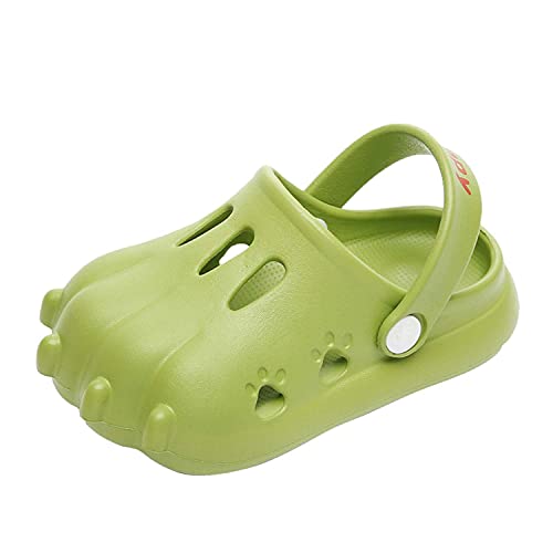 Kinder Clogs Pantoffeln Jungen Mädchen Sommer Cartoon Katzenpfoten Gartenschuhe Atmungsaktive Leichte Non-Slip Hausschuhe Eva Outdoor Flacher Sandalen Gartenclogs Badeschuhe Grün 210 von CERYTHRINA