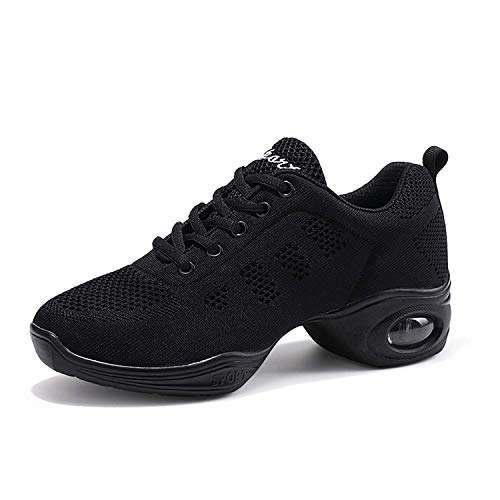 Split Sole Athletic Schuhe Trainer leichte Jazz Fersenschuhe Training Tanzsneaker Laufschuhe Leichte Luftkissen Schuhe Black 42 von CERYTHRINA