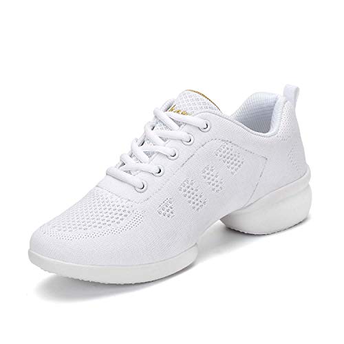 Split Sole Athletic Schuhe Trainer leichte Jazz Fersenschuhe Training Tanzsneaker Atmungsaktiv Laufschuhe Leichte Schuhe White 38 von CERYTHRINA