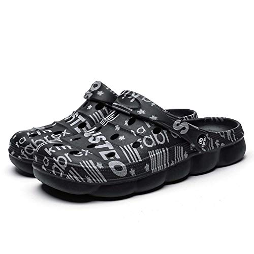 Unisex Adult Clogs Herren Damen Leichte Eva rutschfest Lüftung Sommer Mode Sandalen Weiche Sohle Gartenschuhe Beach Aqua Slippers Schwarz 37 von CERYTHRINA