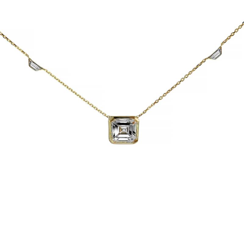 Asscher Schliff Und Trapez Diamant Halskette Asscher Schliff Und Trapez Diamant Halskette von CESTSLA