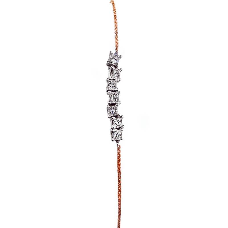 Princess Cut Diamant Armband | Verstellbar von CESTSLA