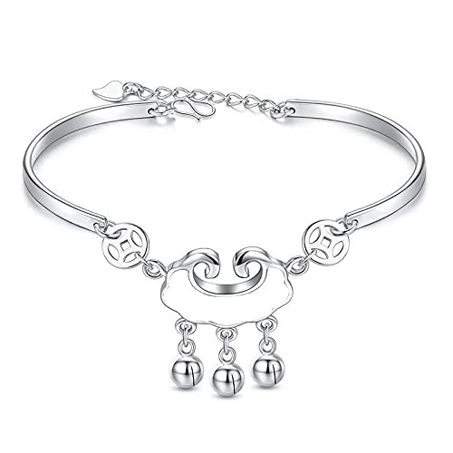 CETEOR Freundschaftsarmband, Damen-Armband aus 925er-Sterlingsilber, chinesisches Vintage-Schloss-Anhänger-Armband, Freundschaftsarmband, Sterling-Silber-Schmuck, Geschenk von CETEOR