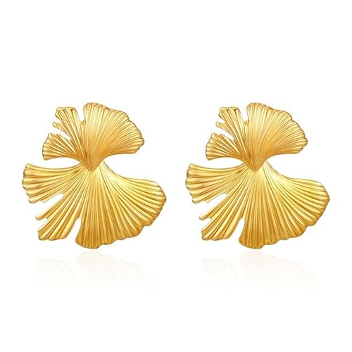 CETVLY Große Blumen-Ohrstecker, Edelstahl, 18 Karat vergoldet, Blumenpflanze, geometrisch, Boho, Boho, Vintage, elegant, trendig, Statement-Ohrringe, läuft nicht an, Schmuck für Frauen, Medium CETVLY Große Blumen-Ohrstecker, Edelstahl, 18 Karat vergoldet, Blumenpflanze, geometrisch, Boho, Boho, Vintage, elegant, trendig, Statement-Ohrringe, läuft nicht an, Schmuck für Frauen, Medium von CETVLY