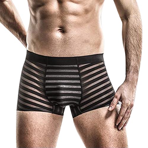 CEWIFO Herren Slips Männer 3 Stück Unterhose Sexy Sommer Dünne Transparente Eisseide Boxer Atmungsaktive Taillenhose Unterwäsche 10 5 von CEWIFO