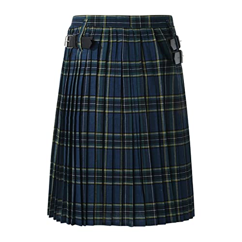 Schottenrock Skater mit Einer hohen Taille Outdoor schottischer Kilt männer Gestreift Herren Scottish Skirt Vintage Klassischer Schnitt Outwear bequemem Stoff für Sie zu tragen von CEWIFO