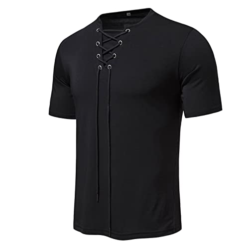 bügelfreie Hemden v Ausschnitt Herren t Shirt Herren Hemden t-Shirts weiß Herren Hemd Herren Kurzarm bügelfrei polohemd schwarz XXL Moto Tshirt t Shirt Herren 5XL Herren t-Shirts von CEWIFO