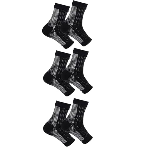 3 Paar Plantarfasziitis Socken Kompressionsstrümpfe für Fußgewölbe Ferse und Knöchel Unterstützung Orthopädische Kompressionssocken für Herren und Damen Fersensporn Bandage von CEZKFH