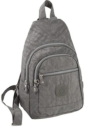 CF CATTERFELD Damen City-Rucksack aus Nylon - sehr leichter sportlicher Daypack Freizeit Fahrrad - Grau von CF CATTERFELD