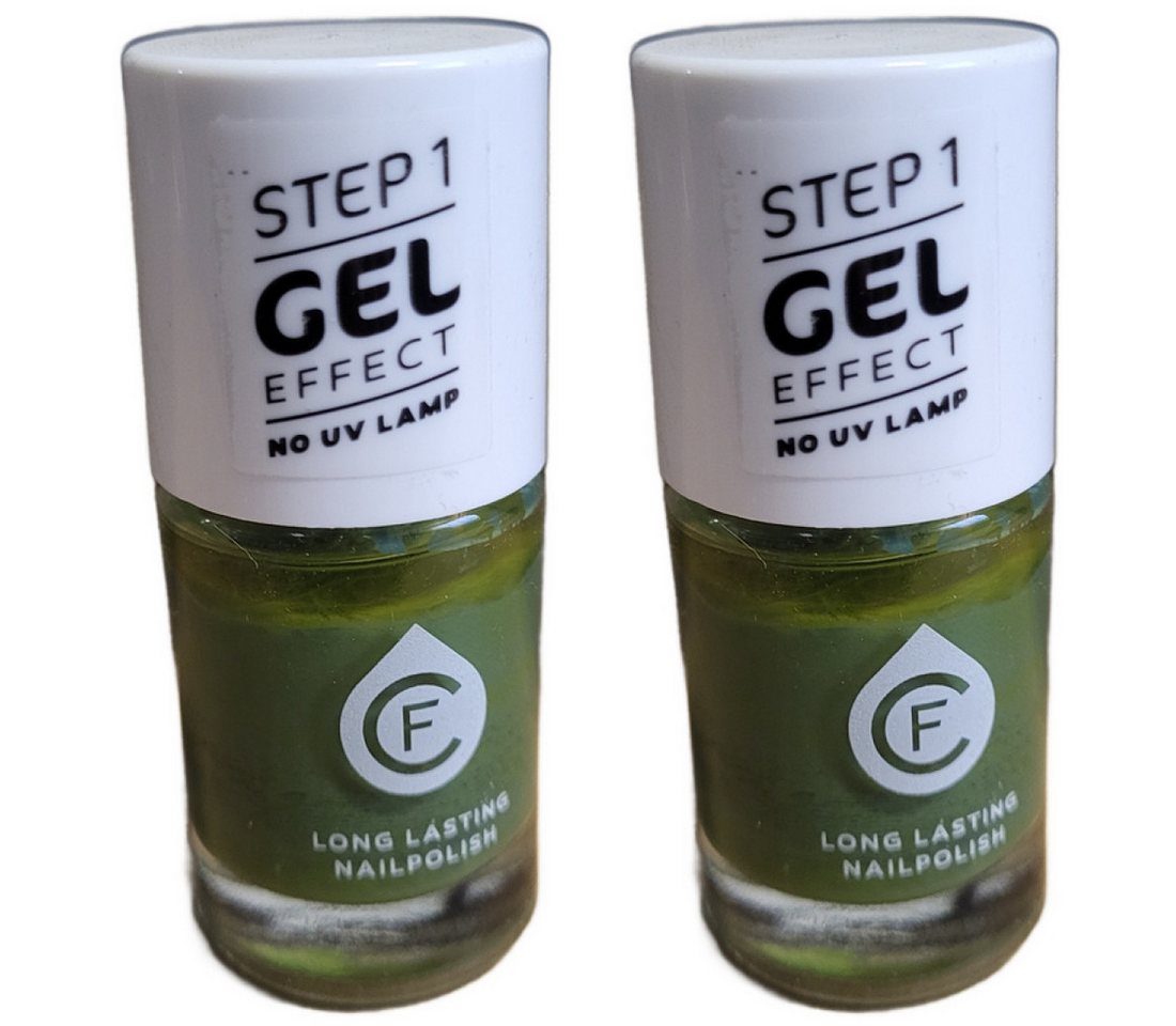 CF Nagellack 2 x CF Gel Effekt Nagellack 11ml - Farbe: 502 grün von CF