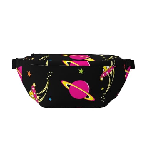 Aliens for Outer Space Sling Bag Waist Pack Adjustable Belt Waistpacks for Outdoors Workout Hiking Gifts for Men Women, mehrfarbig, Einheitsgröße, Wanderrucksack von CFAN