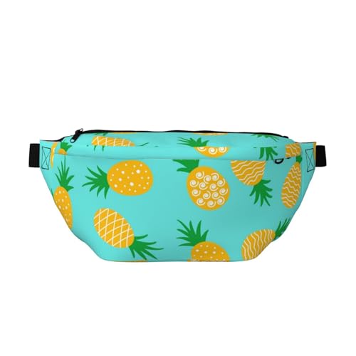 Bauchtasche mit Ananas-Muster, Gürteltasche mit verstellbarem Gürtel für Damen und Herren, mehrfarbig, Einheitsgröße, Wanderrucksack Bauchtasche mit Ananas-Muster, Gürteltasche mit verstellbarem Gürtel für Damen und Herren, mehrfarbig, Einheitsgröße, Wanderrucksack von CFAN