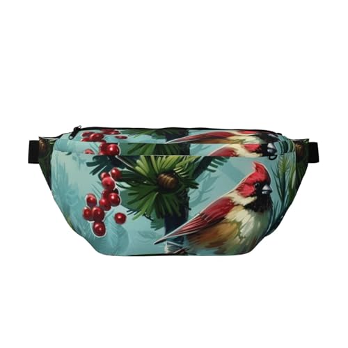 Bauchtasche mit Vögeln in Kiefernbaum, mit verstellbarem Gürtel, für Damen und Herren, mehrfarbig, Einheitsgröße, Wanderrucksack Bauchtasche mit Vögeln in Kiefernbaum, mit verstellbarem Gürtel, für Damen und Herren, mehrfarbig, Einheitsgröße, Wanderrucksack von CFAN