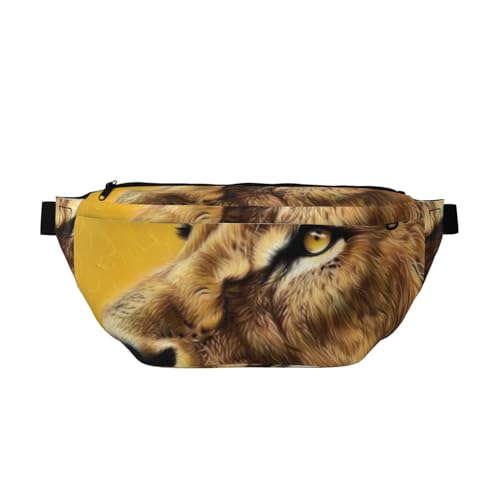 Coole Bauchtasche mit afrikanischem Löwen, mit verstellbarem Gürtel, für Damen und Herren, mehrfarbig, Einheitsgröße, Wanderrucksack Coole Bauchtasche mit afrikanischem Löwen, mit verstellbarem Gürtel, für Damen und Herren, mehrfarbig, Einheitsgröße, Wanderrucksack von CFAN