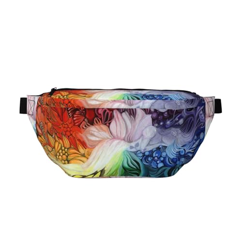 Fairy Rainbow Art Bauchtasche mit verstellbarem Gürtel für Männer und Frauen, mehrfarbig, Einheitsgröße, Wanderrucksack Fairy Rainbow Art Bauchtasche mit verstellbarem Gürtel für Männer und Frauen, mehrfarbig, Einheitsgröße, Wanderrucksack von CFAN
